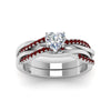 Load image into Gallery viewer, heart-shaped-Infinity-twist-diamond-matching-bridal-set-with-ruby-in-14K-white-gold-FD8253HTGRUDR-NL-WG