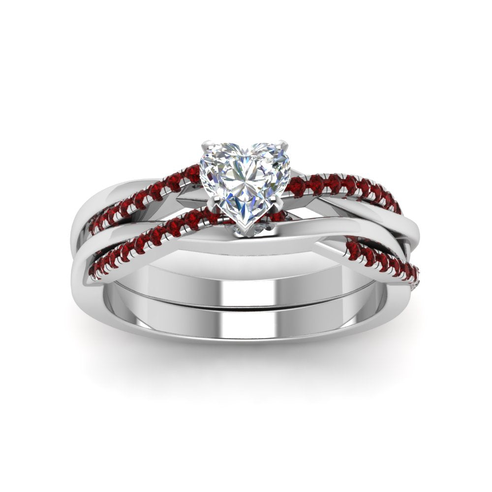heart-shaped-Infinity-twist-diamond-matching-bridal-set-with-ruby-in-950-Platinum-FD8253HTGRUDR-NL-WG