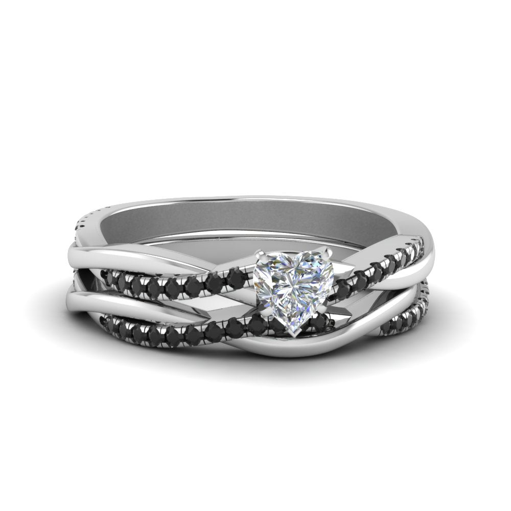 heart-shaped-Infinity-twist-matching-bridal-set-with-black-diamond-in-14K-white-gold-FD8253HTGBLACK-NL-WG