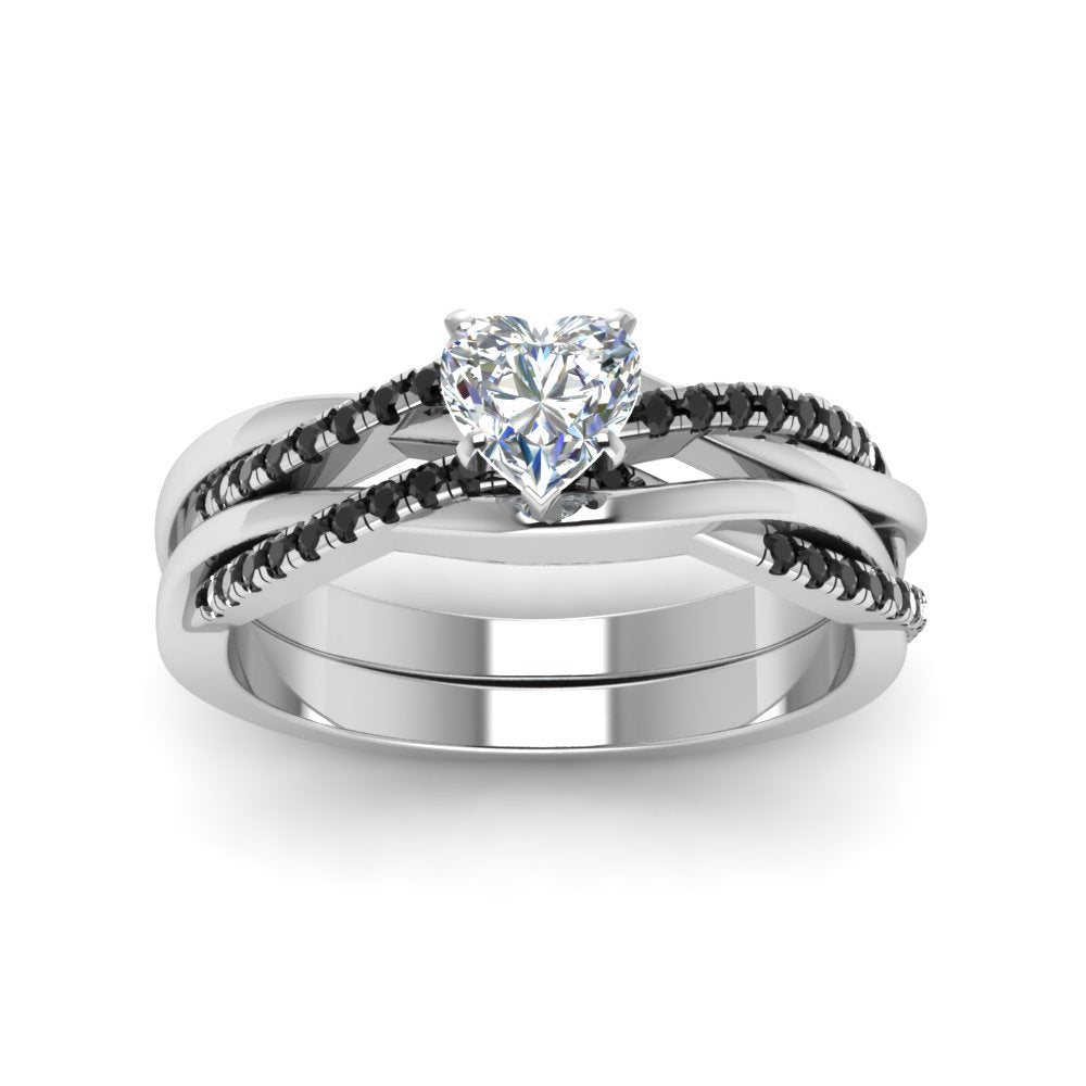 heart-shaped-Infinity-twist-matching-bridal-set-with-black-diamond-in-14K-white-gold-FD8253HTGBLACK-NL-WG