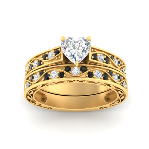 heart-shaped-antique-filigree-black-diamond-bridal-ring-set-in-yellow-gold-fdens3543htgblackangle5-nl-yg.jpg