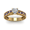 Load image into Gallery viewer, heart-shaped-antique-filigree-diamond-ring-with-blue-sapphire-in-14K-yellow-gold-FDENS3543HTRGSABLANGLE5-NL-YG_d089a75a-0933-4827-8805-00c1bade4104