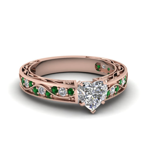heart-shaped-antique-filigree-diamond-ring-with-emerald-in-14K-rose-gold-FDENS3543HTRGEMGR-NL-RG
