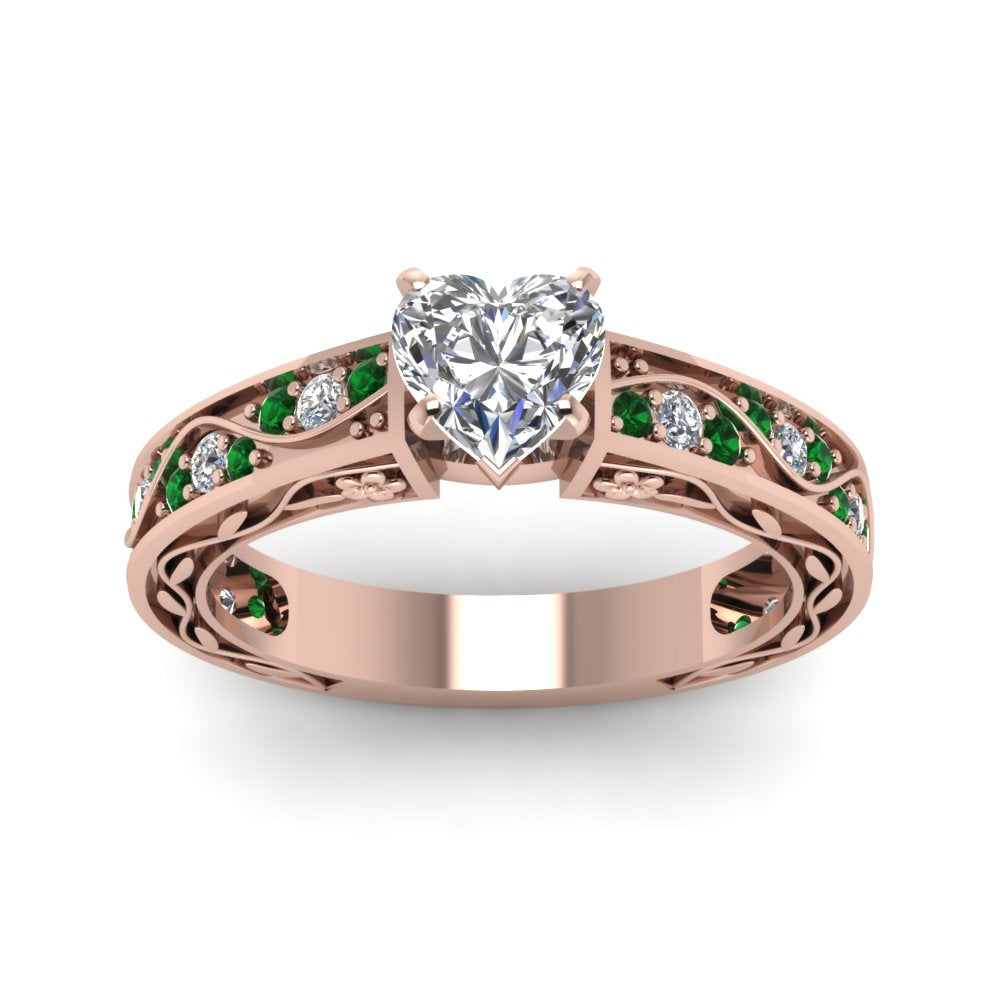 heart-shaped-antique-filigree-diamond-ring-with-emerald-in-14K-rose-gold-FDENS3543HTRGEMGRANGLE5-NL-RG