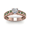 Load image into Gallery viewer, heart-shaped-antique-filigree-diamond-ring-with-emerald-in-14K-rose-gold-FDENS3543HTRGEMGRANGLE5-NL-RG_b8d5e959-c78c-4d94-9a42-3d0177c404e9