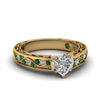 Load image into Gallery viewer, heart-shaped-antique-filigree-diamond-ring-with-emerald-in-14K-yellow-gold-FDENS3543HTRGEMGR-NL-YG_9c695cb6-8741-416d-bb0a-33588ff51dc2