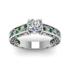 Load image into Gallery viewer, heart-shaped-antique-filigree-diamond-ring-with-emerald-in-950-platinum-FDENS3543HTRGEMGRANGLE5-NL-WG_c3aab248-f805-4fbf-ac52-cd8cb09e79f7