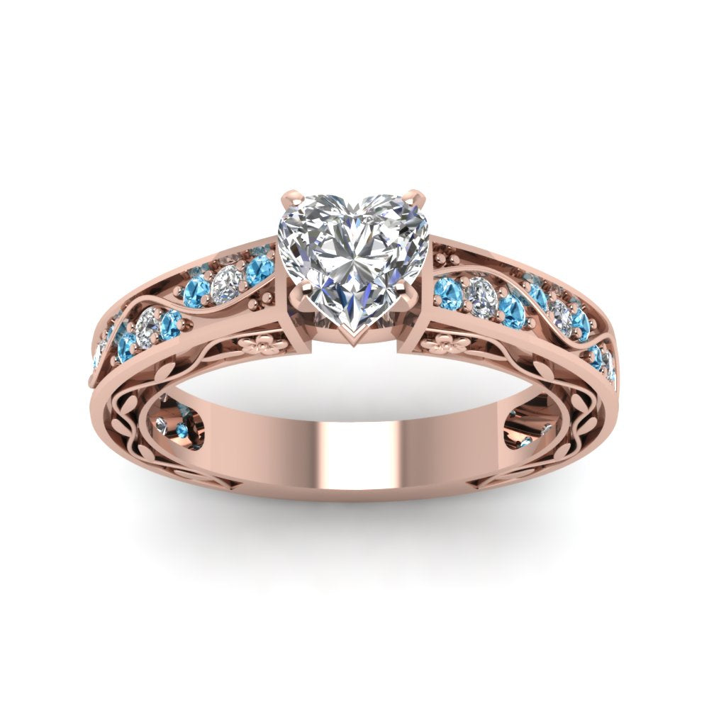 heart-shaped-antique-filigree-diamond-ring-with-ice-blue-topaz-in-14K-rose-gold-FDENS3543HTRGICBLTOANGLE5-NL-RG
