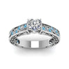 Load image into Gallery viewer, heart-shaped-antique-filigree-diamond-ring-with-ice-blue-topaz-in-14K-white-gold-FDENS3543HTRGICBLTOANGLE5-NL-WG_b43b88f4-eda3-4674-bf68-5a6e37828f47