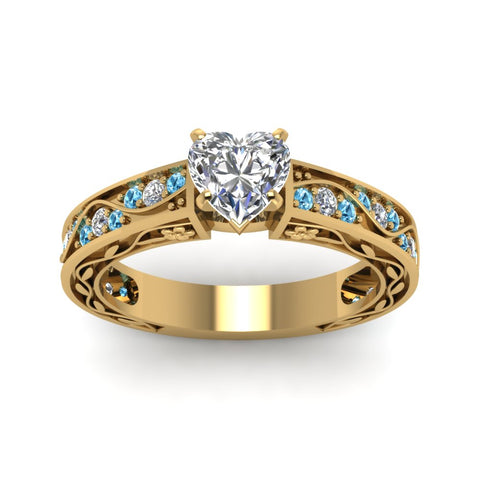 heart-shaped-antique-filigree-diamond-ring-with-ice-blue-topaz-in-14K-yellow-gold-FDENS3543HTRGICBLTOANGLE5-NL-YG