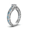Load image into Gallery viewer, heart-shaped-antique-filigree-diamond-ring-with-ice-blue-topaz-in-950-platinum-FDENS3543HTRGICBLTOANGLE2-NL-WG_f3f19559-4dc0-4c6e-9c5c-05f6fc61e399