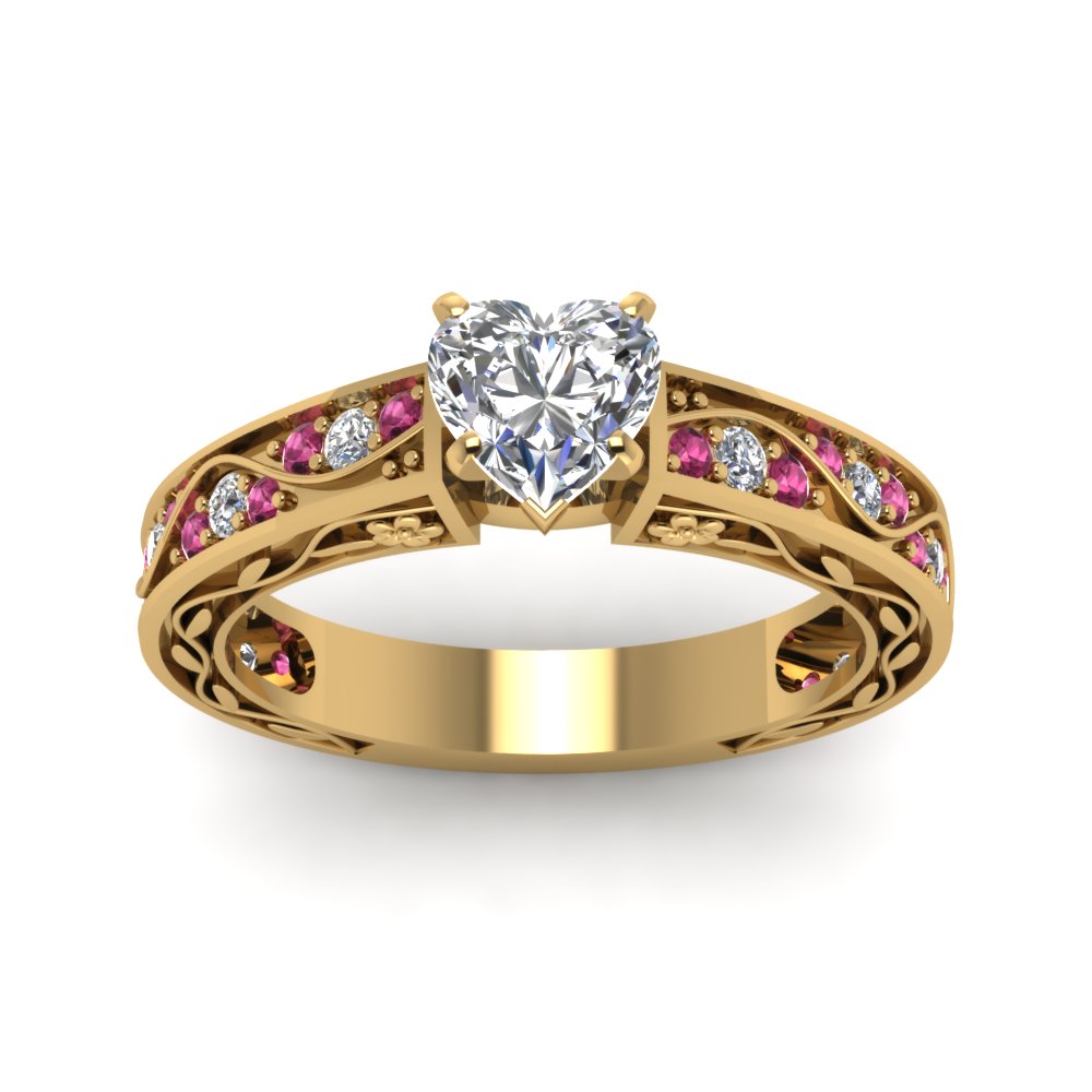 heart-shaped-antique-filigree-diamond-ring-with-pink-sapphire-in-14K-yellow-gold-FDENS3543HTRGSADRPIANGLE5-NL-YG_49a60773-fd7f-4c1c-b63a-7a4f66c753b4