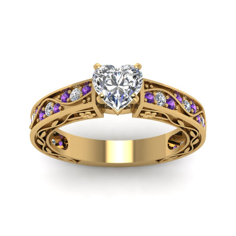 heart-shaped-antique-filigree-diamond-ring-with-violac-topaz-in-14K-yellow-gold-FDENS3543HTRGVITOANGLE5-NL-YG