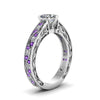 Load image into Gallery viewer, heart-shaped-antique-filigree-diamond-ring-with-violac-topaz-in-950-platinum-FDENS3543HTRGVITOANGLE2-NL-WG_925ff31b-8edc-4bae-9cae-eaed1739c3bc