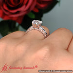 Load image into Gallery viewer, heart-shaped-antique-filigree-lab-diamond-engagement-ring-with-sapphire-in-14k-white-gold-fdens3543r-5
