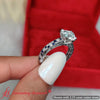 Load image into Gallery viewer, heart-shaped-antique-filigree-lab-diamond-engagement-ring-with-sapphire-in-14k-white-gold-fdens3543r-8