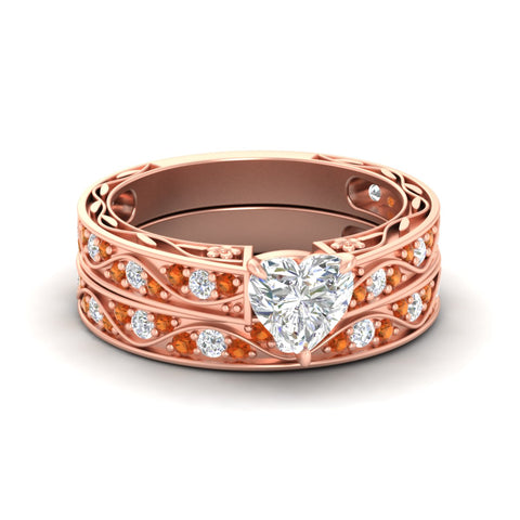 heart-shaped-antique-filigree-orange-sapphire-bridal-ring-set-in-rose-gold-fdens3543htgsaorsleep-nl-rg.jpg