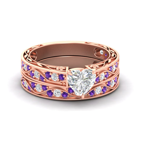 heart-shaped-antique-filigree-purple-topaz-bridal-ring-set-in-rose-gold-fdens3543htgvitosleep-nl-rg.jpg