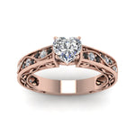 Load image into Gallery viewer, heart-shaped-antique-filigree-ring-with-black-diamond-in-14K-rose-gold-FDENS3543HTRGBLACKANGLE5-NL-RG
