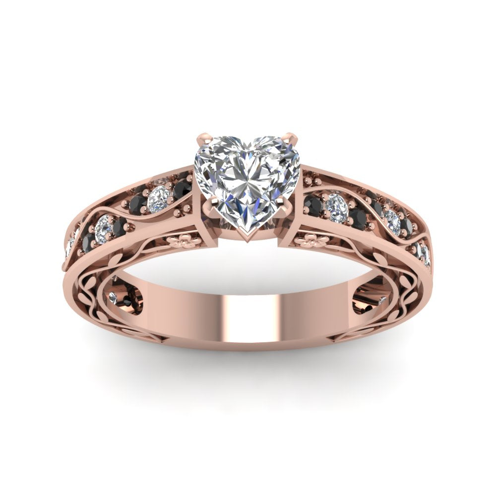 heart-shaped-antique-filigree-ring-with-black-diamond-in-14K-rose-gold-FDENS3543HTRGBLACKANGLE5-NL-RG
