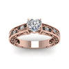 Load image into Gallery viewer, heart-shaped-antique-filigree-ring-with-black-diamond-in-14K-rose-gold-FDENS3543HTRGBLACKANGLE5-NL-RG_b4a975b7-b500-4089-bcb6-f03b4bd986c4