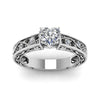 Load image into Gallery viewer, heart-shaped-antique-filigree-ring-with-black-diamond-in-14K-white-gold-FDENS3543HTRGBLACKANGLE5-NL-WG_fd86b550-47f0-4235-8fcb-e6e6c3742611