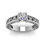 Load image into Gallery viewer, heart-shaped-antique-filigree-ring-with-black-diamond-in-950-platinum-FDENS3543HTRGBLACKANGLE5-NL-WG
