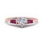 Load image into Gallery viewer, heart-shaped-bar-baguette-3-stone-pink-sapphire-engagement-ring-in-FDENS100HTRGSADRPI-NL-RG
