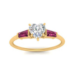 Load image into Gallery viewer, heart-shaped-bar-baguette-3-stone-pink-sapphire-engagement-ring-in-FDENS100HTRGSADRPI-NL-YG
