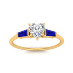 Load image into Gallery viewer, heart-shaped-bar-baguette-3-stone-sapphire-engagement-ring-in-FDENS100HTRGSABL-NL-YG
