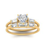 Load image into Gallery viewer, heart-shaped-bar-set-diamond-ring-with-matching-3-baguette-wedding-band-in-FDENS100HT-NL-YG
