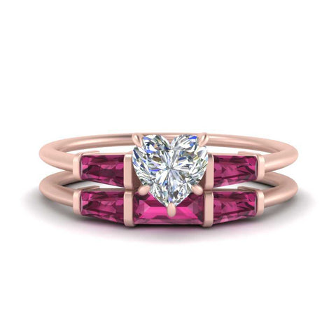 heart-shaped-bar-set-pink-sapphire-ring-with-matching-3-baguette-wedding-band-in-rose-gold-FDENS100HTGSADRPI-NL-RG