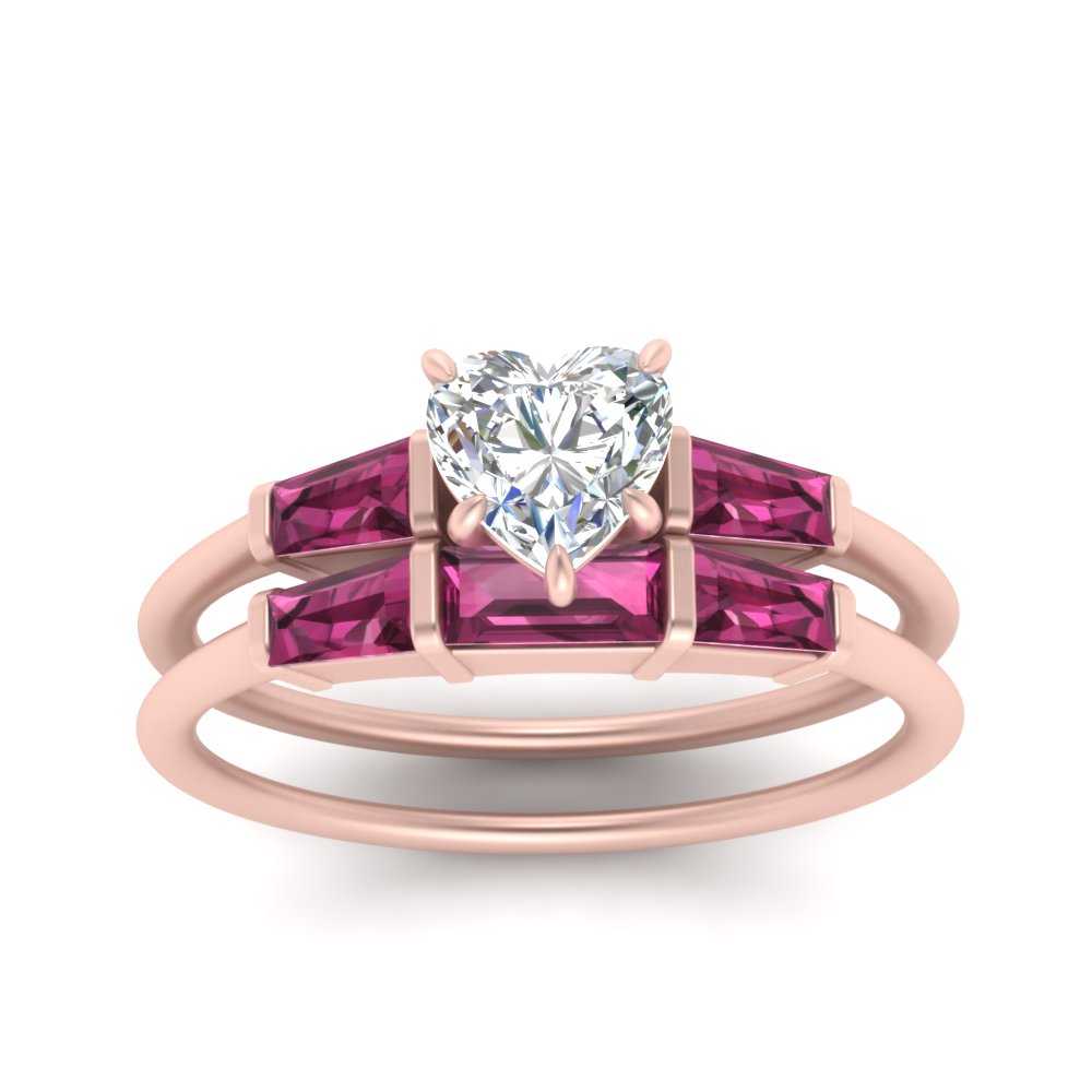 heart-shaped-bar-set-pink-sapphire-ring-with-matching-3-baguette-wedding-band-in-FDENS100HTGSADRPI-NL-RG