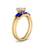 Load image into Gallery viewer, heart-shaped-bar-set-sapphire-ring-with-matching-3-baguette-wedding-band-in-FDENS100HTGSABL-NL-YG
