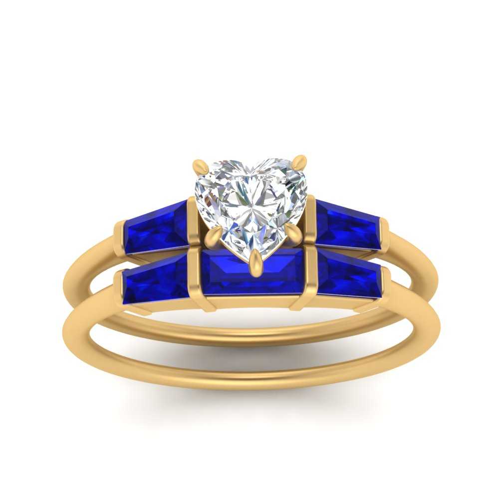 heart-shaped-bar-set-sapphire-ring-with-matching-3-baguette-wedding-band-in-FDENS100HTGSABL-NL-YG