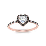 Load image into Gallery viewer, heart-shaped-black-diamond-halo-petite-engagement-ring-in-rose-gold-FD8523HTRGBLACKANGLE3-NL-RG
