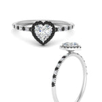 Load image into Gallery viewer, heart-shaped-black-diamond-halo-petite-engagement-ring-in-white-gold-FD8523HTRGBLACKANGLE3-NL-WG
