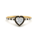 Load image into Gallery viewer, heart-shaped-black-diamond-halo-petite-engagement-ring-in-yellow-gold-FD8523HTRGBLACKANGLE3-NL-YG
