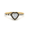 Load image into Gallery viewer, heart-shaped-black-diamond-halo-petite-engagement-ring-in-yellow-gold-FD8523HTRGBLACKANGLE3-NL-YG