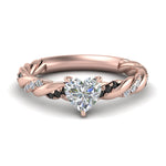 Load image into Gallery viewer, heart-shaped-black-diamond-twisted-vine-engagement-ring-in-rose-gold-FD9127HTRGBLACK-NL-RG

