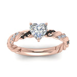 Load image into Gallery viewer, heart-shaped-black-diamond-twisted-vine-engagement-ring-in-rose-gold-FD9127HTRGBLACKANGLE5-NL-RG
