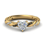Load image into Gallery viewer, heart-shaped-black-diamond-twisted-vine-engagement-ring-in-yellow-gold-FD9127HTRGBLACK-NL-YG
