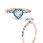 Load image into Gallery viewer, heart-shaped-blue-topaz-halo-petite-engagement-ring-in-rose-gold-FD8523HTRGICBLTOANGLE3-NL-RG
