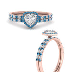 Load image into Gallery viewer, heart-shaped-blue-topaz-halo-wedding-ring-set-in-rose-gold-FD8523HTGICBLTO-NL-RG
