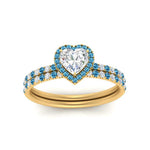 Load image into Gallery viewer, heart-shaped-blue-topaz-halo-wedding-ring-set-in-yellow-gold-FD8523HTGICBLTO-NL-YG

