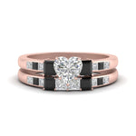 Load image into Gallery viewer, heart-shaped-channel-three-stone-diamond-engagement-ring-with-black-diamond-in-rose-gold-FDENS205HTGBLACK-NL-RG.jpg
