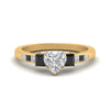 Load image into Gallery viewer, heart-shaped-channel-three-stone-diamond-engagement-ring-with-black-diamond-in-yellow-gold-FDENS205HTRGBLACK-NL-YG.jpg
