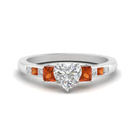 Load image into Gallery viewer, heart-shaped-channel-three-stone-diamond-engagement-ring-with-orange-sapphire-in-white-gold-FDENS205HTRGSAOR-NL-WG.jpg
