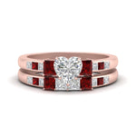 Load image into Gallery viewer, heart-shaped-channel-three-stone-diamond-engagement-ring-with-ruby-in-rose-gold-FDENS205HTGRUDR-NL-RG.jpg
