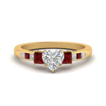 Load image into Gallery viewer, heart-shaped-channel-three-stone-diamond-engagement-ring-with-ruby-in-yellow-gold-FDENS205HTRGRUDR-NL-YG.jpg
